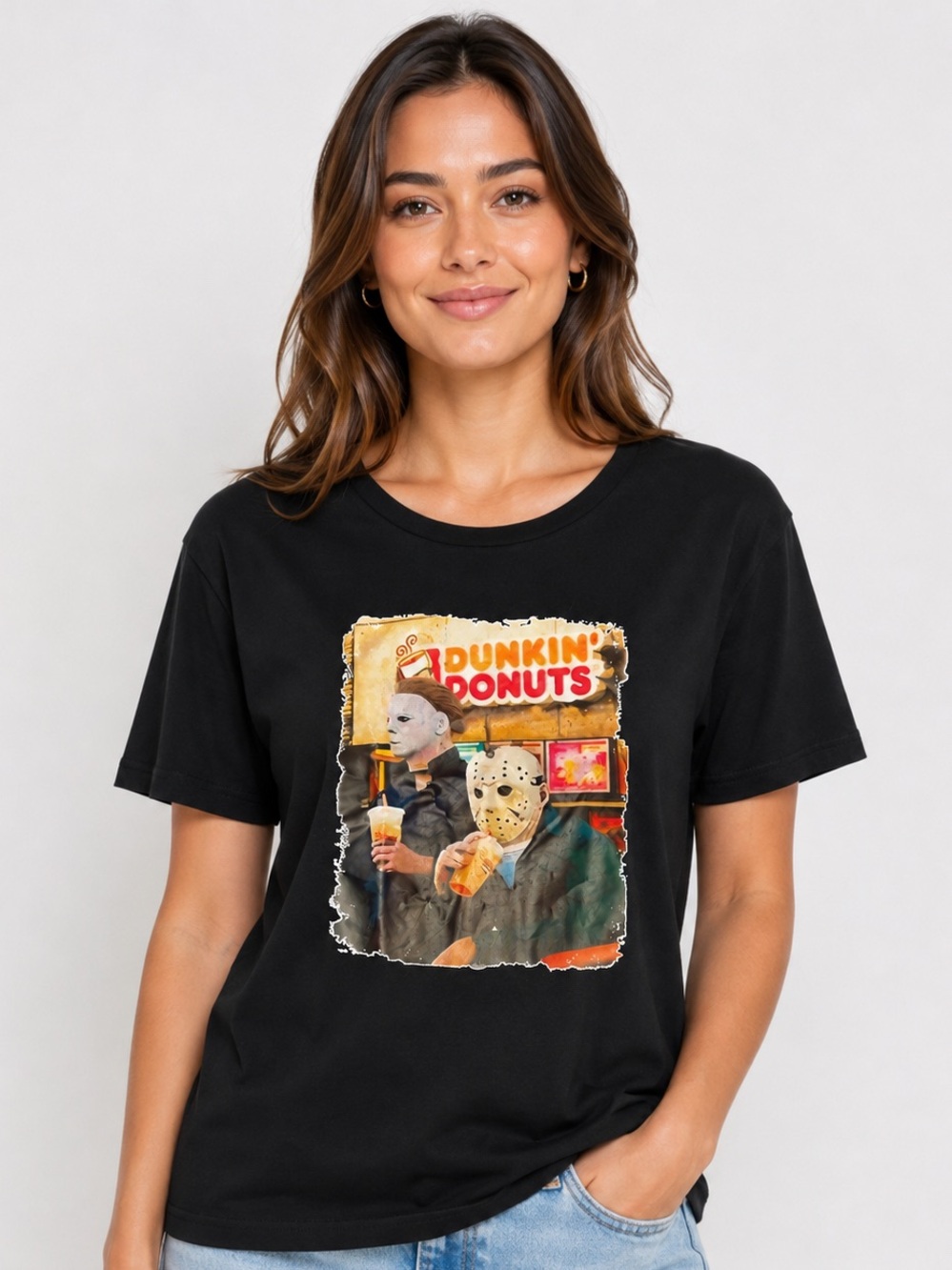 Horror Dunkin Donuts tee shirt size Medium